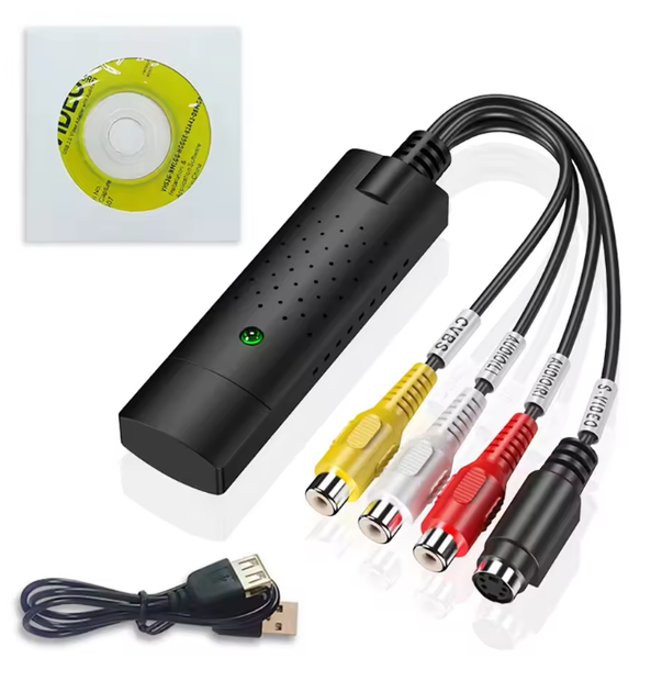 USB карта видеозахвата EasierCap оцифровка WHS RCA S-Video USB 2.0 MS2106 Black (285223) - изображение 2