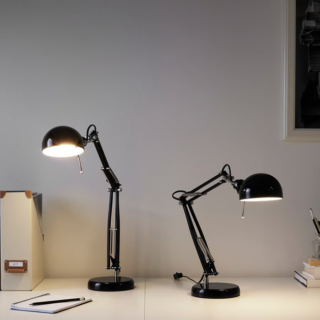 Настільна лампа IKEA FORSA Чорна (001.467.76) - зображення 4