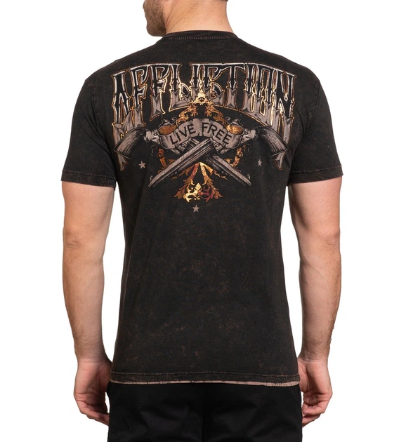 Двусторонняя футболка Affliction Duster Black Brown Lava Wash (A26830-BBLV-S) - Фото 3 Двусторонняя футболка Affliction Duster Black Brown Lava Wash (A26830-BBLV-S) - изображение 3