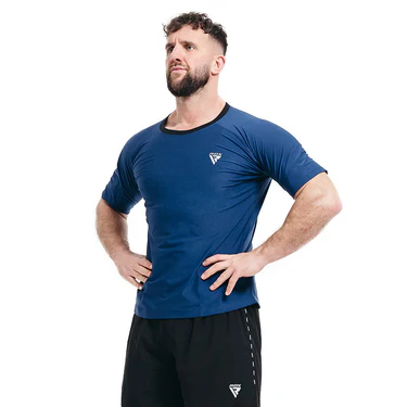 Компресійна футболка RDX M1 SWEAT T-SHIRT MEN Navy Blue (STP-M1NU-L) - Фото 2 Компресійна футболка RDX M1 SWEAT T-SHIRT MEN Navy Blue (STP-M1NU-L) - изображение 2