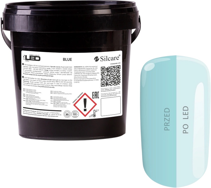 Гель для нарощування нігтів Silcare High Light Blue 1 кг (5902560566895) - зображення 1