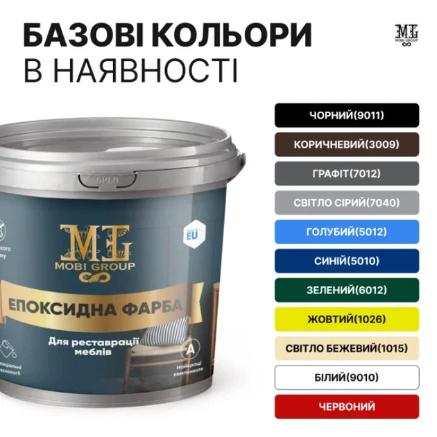 Эпоксидная краска для мебели MG коричневый 4.5 кг - изображение 2