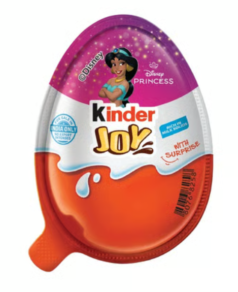 Шоколадне яйце сюрприз Kinder Joy Disney Princess блок 24 шт. 480 г - Фото 1 Шоколадне яйце сюрприз Kinder Joy Disney Princess блок 24 шт. 480 г - зображення 1