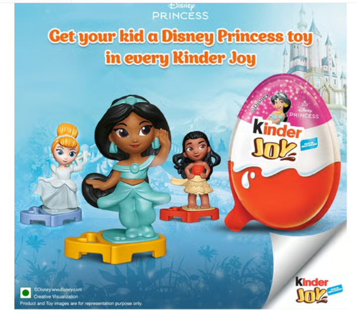 Шоколадне яйце сюрприз Kinder Joy Disney Princess блок 24 шт. 480 г - Фото 4 Шоколадне яйце сюрприз Kinder Joy Disney Princess блок 24 шт. 480 г - зображення 4