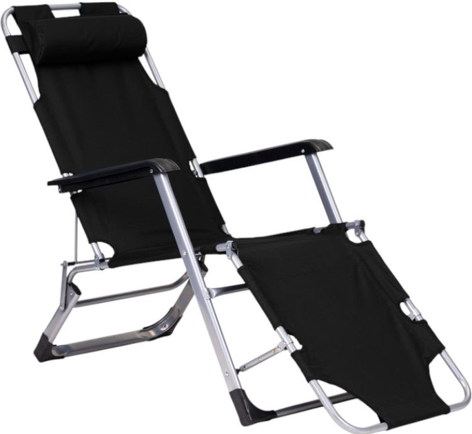 Leżak ModernHome by Multistore ZRL010F BLACK - obraz 1