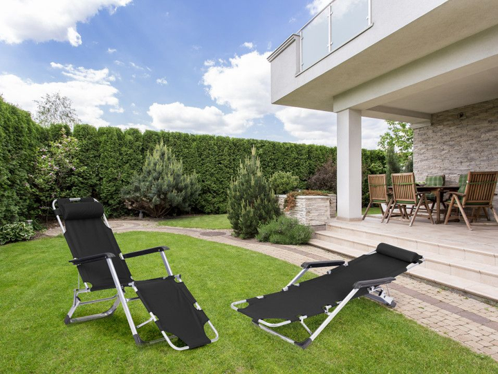 Leżak ModernHome by Multistore ZRL010F BLACK - obraz 6