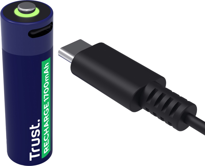 Акумулятор Trust USB Type-C AA, 1.5V 1700mAh, Li-Ion, 4 шт (TR25631) - зображення 3