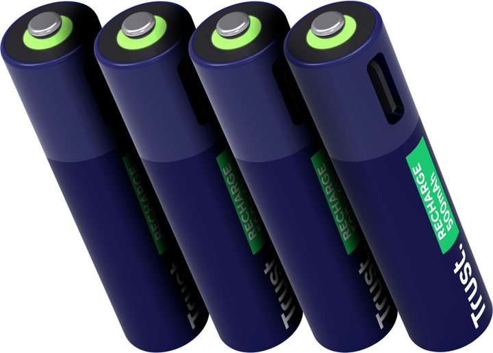 Акумулятор Trust USB Type-C AAA, 1.5V 500mAh, Li-Ion, 4 шт (TR25671) - зображення 4