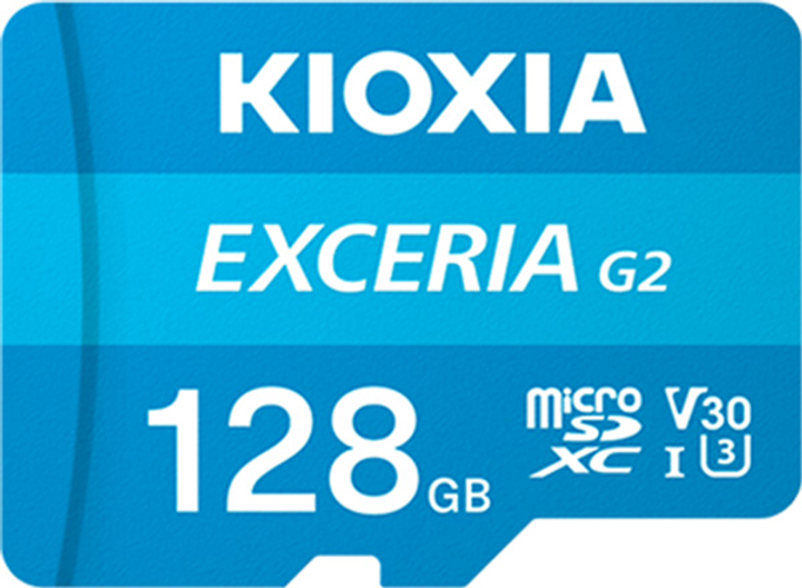 Karta pamięci KIOXIA MicroSDXC UHS I U3 V30 128GB Exceria G2 + adapter SD (LMEX2L128GG2) - obraz 1