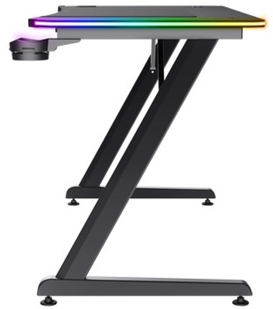 Biurko komputerowe Trust GXT710 Luminus Pro RGB Czarny (TR25419) - obraz 4