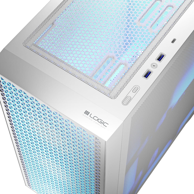 Obudowa Logic Concept Dart Pro ARGB Midi White Mesh (AT-DART-PRO-ARGB-20) - obraz 4