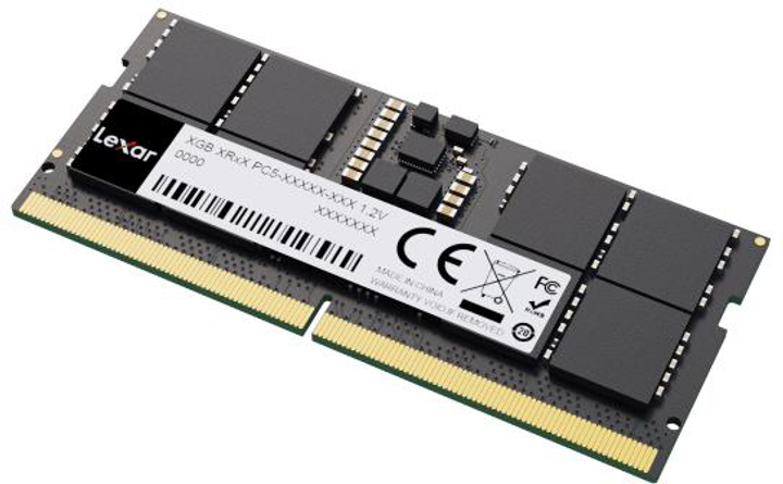Pamięć RAM Lexar DDR5-5600 32768MB SO-DIMM Black (LD5S32G56C46ST-BGS) - obraz 4