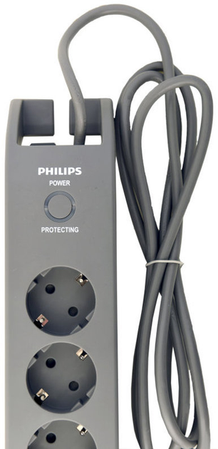 Listwa zasilająca Philips SPN3140A/60 4 gniazda 2 m Szary - obraz 4
