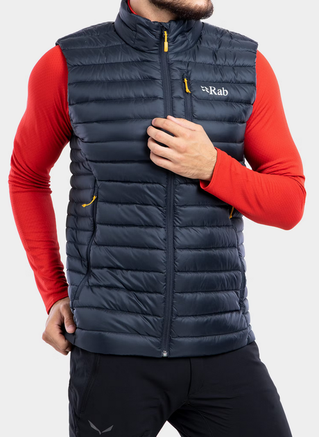 Жилет чоловічій Rab Microlight Vest, Beluga, L (RB QDB-18-BE-L) - Фото 10 Жилет чоловічій Rab Microlight Vest, Beluga, L (RB QDB-18-BE-L) - зображення 10