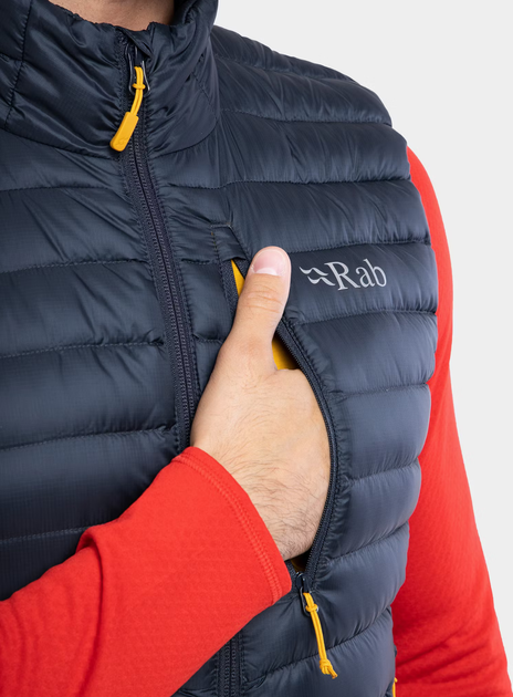 Жилет чоловічій Rab Microlight Vest, Beluga, L (RB QDB-18-BE-L) - Фото 12 Жилет чоловічій Rab Microlight Vest, Beluga, L (RB QDB-18-BE-L) - зображення 12
