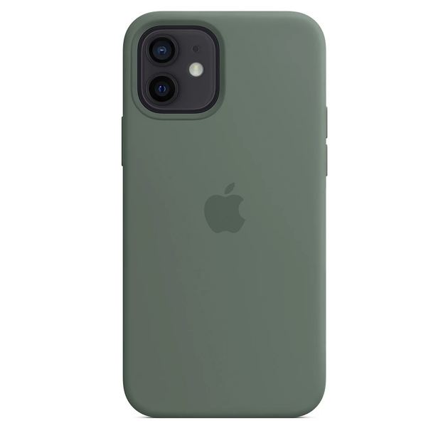 Чохол-накладка Silicone case для iPhone 12 Pine green зелений - зображення 2
