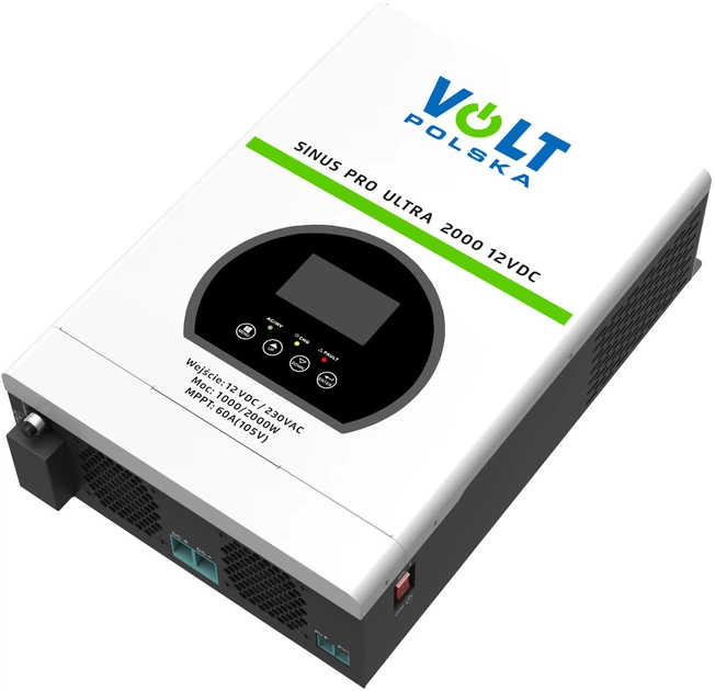 Сонячний інвертор Volt Polska SINUS PRO ULTRA 2000 2 кВА (1 кВт) 1-фазний (5904100450749) - зображення 3