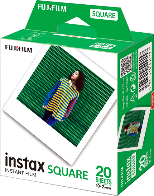 Картридж з фотопапером моментальної фотографії Fujifilm Instax Square Film EU 10X2/PK (16921634) - зображення 1