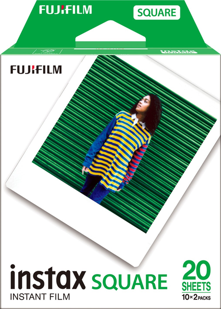 Картридж з фотопапером моментальної фотографії Fujifilm Instax Square Film EU 10X2/PK (16921634) - зображення 2