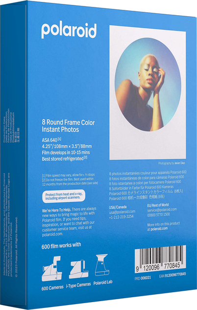Film Polaroid Color film for 600 Round Frame (006021) - obraz 3
