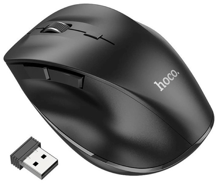 Миша Hoco GM24 Mystic Six-button Dual-mode Business Wireless/Bluetooth Mouse Black (6931474799432) - зображення 1