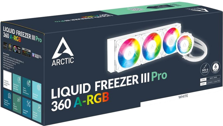 Chłodzenie wodne Arctic Liquid Freezer III Pro 360 A-RGB White (ACFRE00188A) - obraz 6