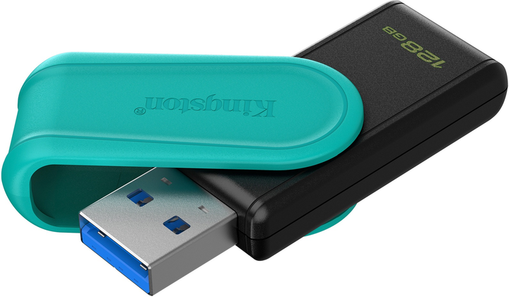 Флеш пам'ять USB Kingston DataTraveler Exodia S 128GB USB 3.2 Gen 1 Black/Turquoise (DTXS/128GB) - зображення 2