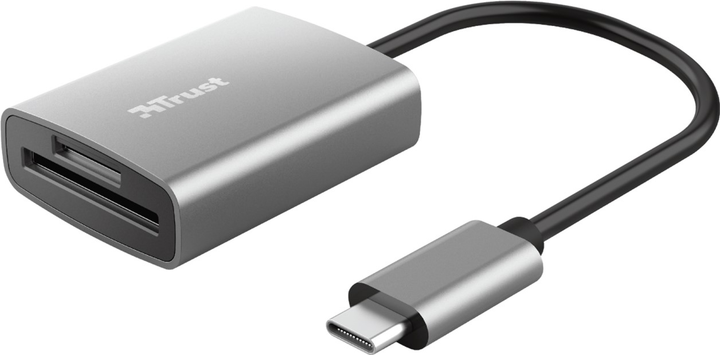USB-hub Trust Aluminium USB-C Card Reader (24136) - obraz 1