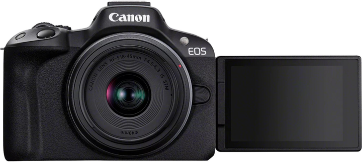 Фотоапарат Canon EOS R50 + RF-S 18-45mm F4.5-6.3 IS STM Black (5811C035) - зображення 3
