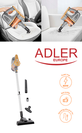 Вертикальний ручний пилосос Adler AD 7036: - Фото 3 Вертикальний ручний пилосос Adler AD 7036: - зображення 3