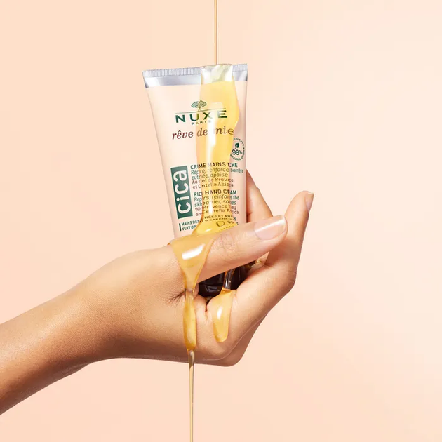 Крем для рук Nuxe Reve de Miel Hand Cream CICA для сухої і пошкодженої шкіри 2 x 50 мл (3264680036378) - зображення 6