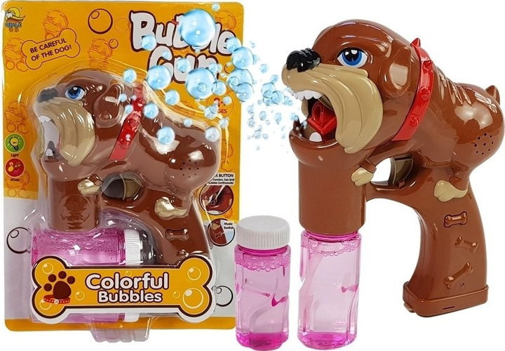 Пістолет для мильних бульбашок LEAN Toys Собака Бульдог 5029 (5907625588867) - зображення 2