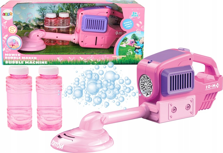 Maszynka do baniek mydlanych LEAN Toys Kosiarka-podkaszarka Różowa 18457 (5905991021179) - obraz 2