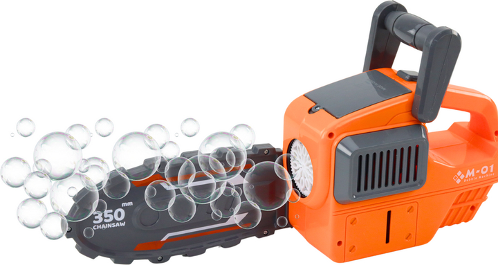 Maszynka do baniek mydlanych LEAN Toys Piła łańcuchowa Pomarańczowa 18459 (5905991021193) - obraz 3