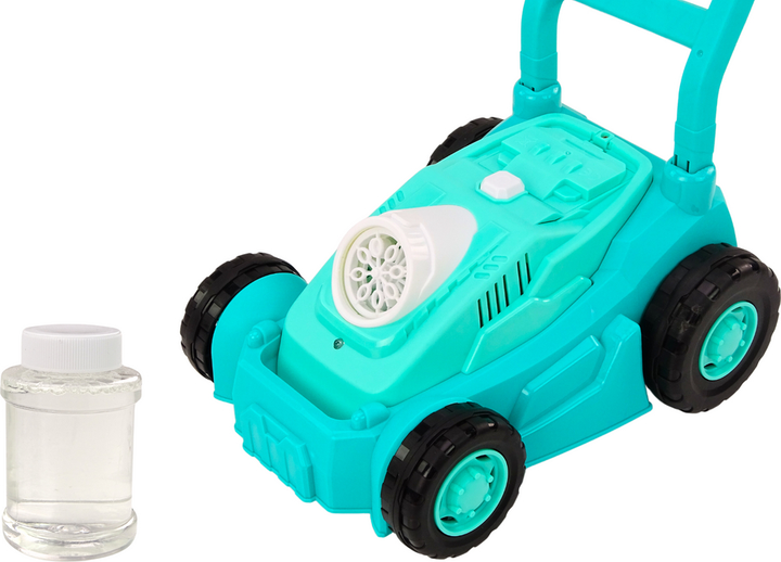 Машина для мильних бульбашок LEAN Toys Газонокосарка-каталка з ручкою Зелена 19714 (5905991010890) - зображення 4