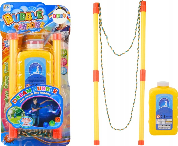 Zestaw do baniek mydlanych LEAN Toys Sznurek + Płyn 2 x 500 ml 20343 (5905991026327) - obraz 2