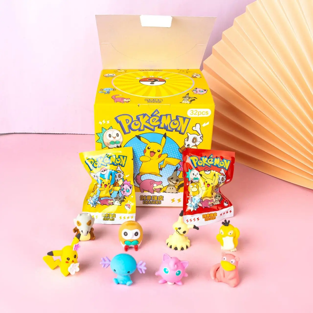 Подарочный игровой комплект набор бокс с игрушками фигурками сюрпризами персонажем покемонами 32 фигурки 27x15x15 см (480803-Prob) Пикачу - изображение 5