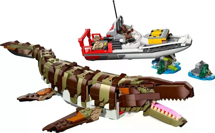 Конструктор LEGO Jurassic World Миссия на лодке из кубиков с