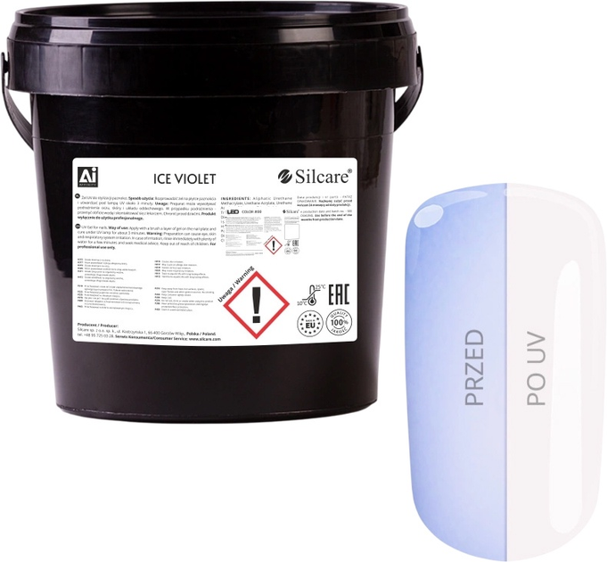 Гель конструюючий для нігтів Silcare Affinity Ice Violet 1 кг (5902560558098) - зображення 1