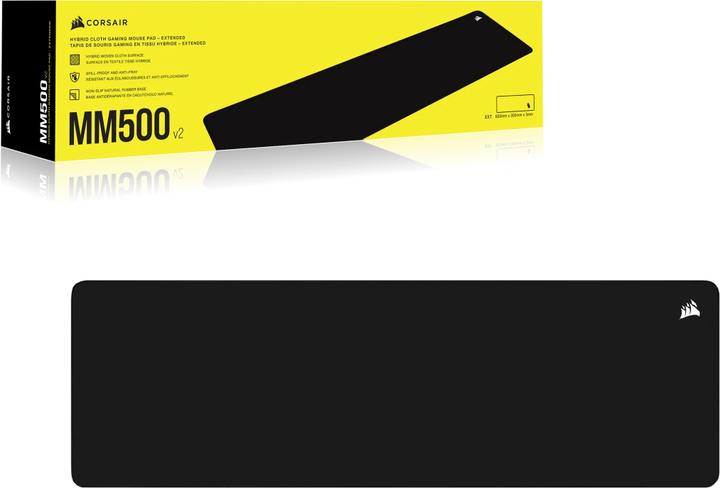 Ігрова поверхня Corsair MM500 v2 Hybrid Cloth Gaming Extended Speed Black (CH-941B141-WW) - зображення 12