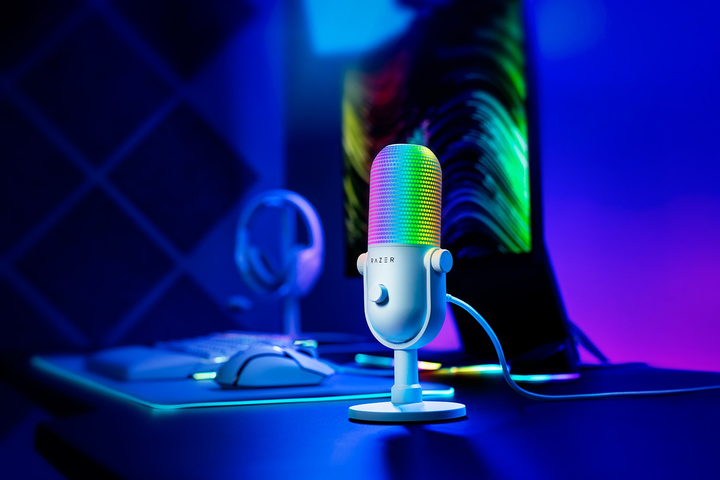 Мікрофон Razer Seiren V3 Chroma White (RZ19-05060200-R3M1) - зображення 7