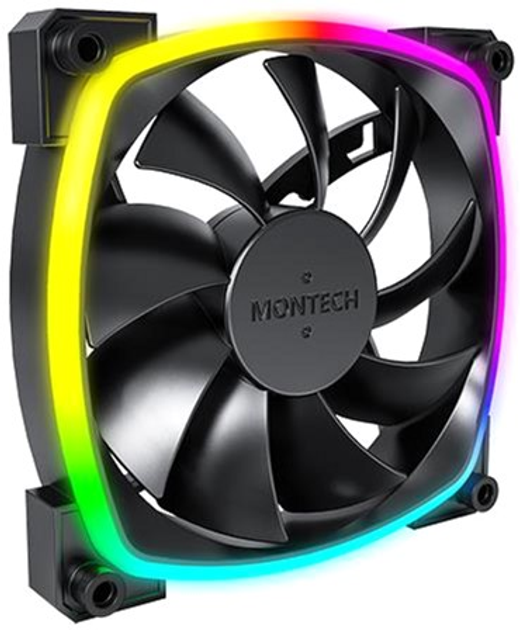 Zestaw wentylatorów Montech AX120 PWM 3 in 1 Black - obraz 2