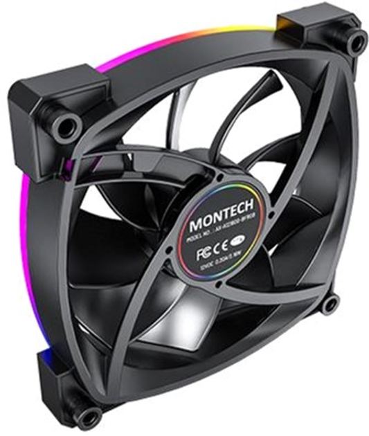 Zestaw wentylatorów Montech AX120 PWM 3 in 1 Black - obraz 5