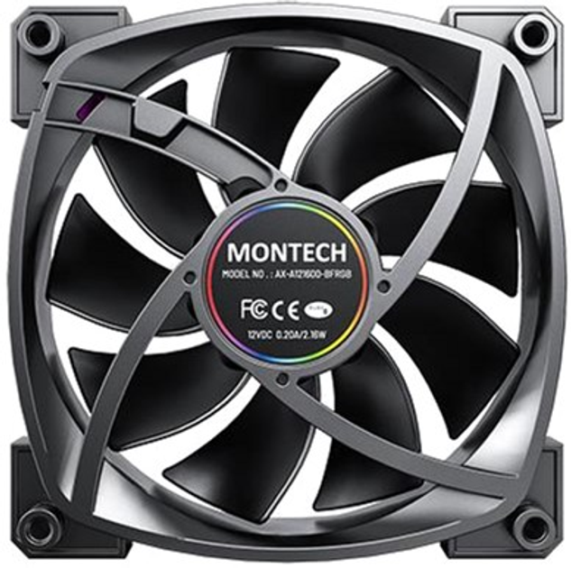 Zestaw wentylatorów Montech AX120 PWM 3 in 1 Black - obraz 6