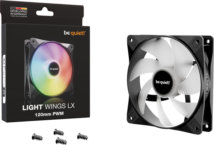 Wentylator be quiet! Light Wings LX 120mm PWM Black (BL120) - obraz 4