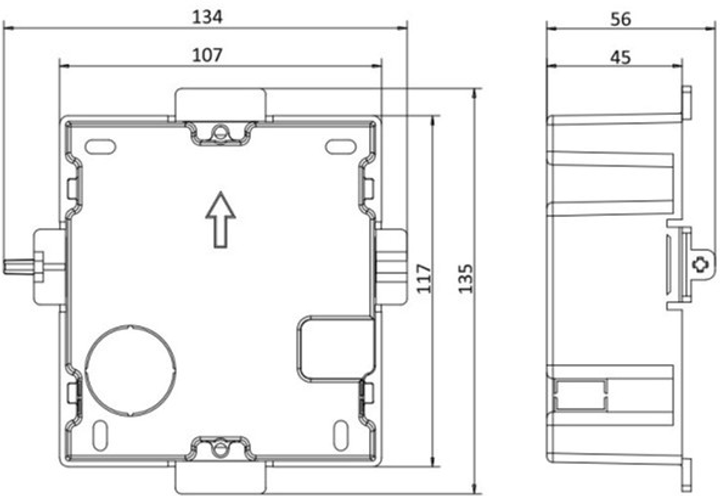 Wpuszczana ramka montażowa Hikvision na 1 moduł DS-KD-ACF1/Plastic (6954273691554) - obraz 2