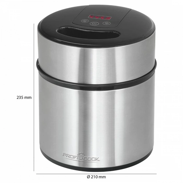 Мороженица электрическая ProfiCook PC-ICM 1140 1800мл Нержавеющая сталь 12Вт Silver PCICM1140 - изображение 6