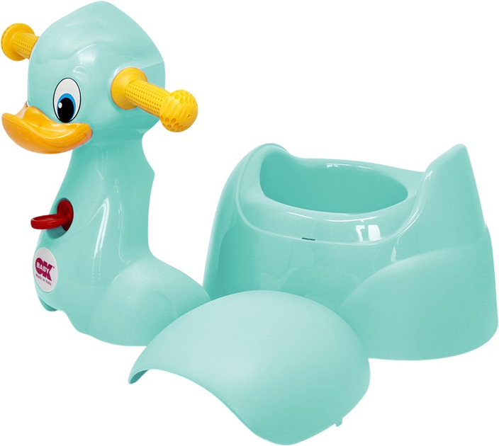 Nocnik dziecięcy OK Baby Quack w kształcie kaczki miętowy (8008577157075) - obraz 4
