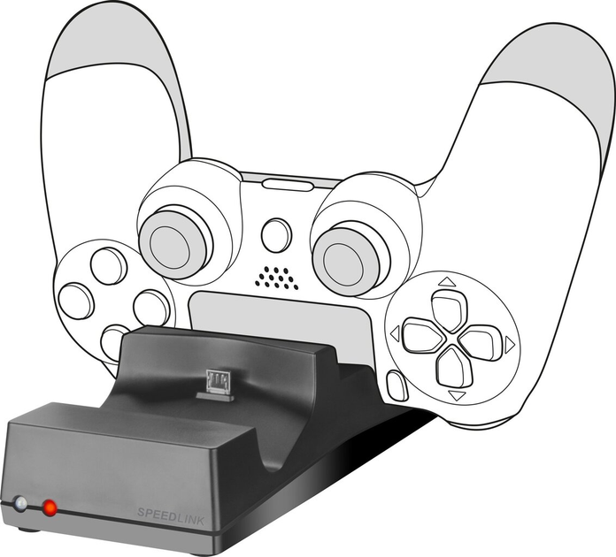 Ładowarka USB Speedlink Jazz do PS4, czarna, zasilacz (SL-450000-BK) - obraz 2