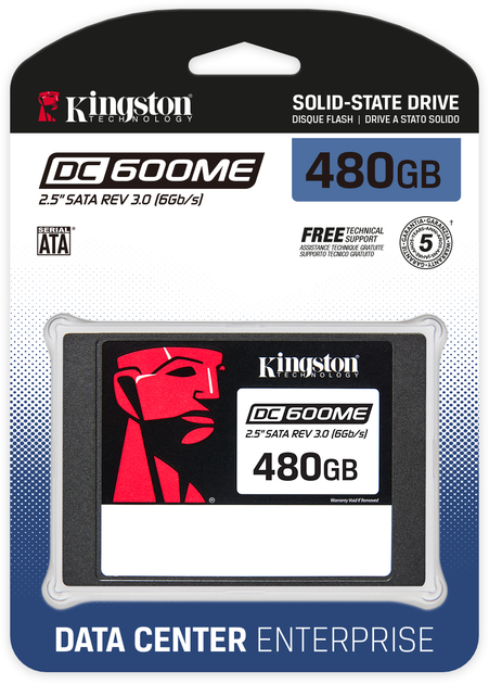 Dysk SSD Kingston Enterprise DC600ME 480GB TCG Opal 2.5" SATAIII 3D TLC (SEDC600ME/480G) - obraz 3
